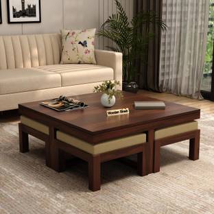 Wooden Street Warren Sheesham Wood Coffee Table For Living Room Solid Wood Coffee Table
