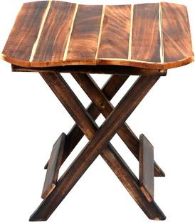 manzees Wooden Beautifull Handmade Foldable Coffee Table for Living, OutDoor ( 12 inch ) Solid Wood End Table