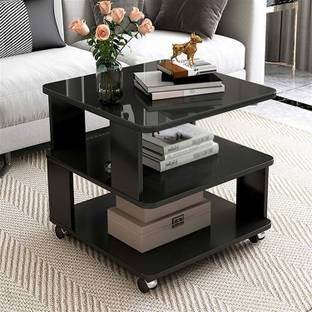 stardecor Unique and Stylish Standard Black Made up of Used for Storage Also. Engineered Wood Coffee Table