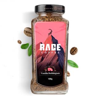RAGE Coffee 100 Gms Vanilla Punch Flavour - Premium Arabica Instant Coffee | Boldest, Smoothest, Tastiest, All Natural Coffee Instant Coffee