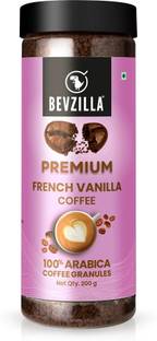 Bevzilla 200 Gram Vanilla Flavoured Instant Coffee Powder|Make 100 Cups|Hot & Cold Brews Instant Coffee