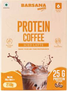 Sanjeevani Organics Protein Coffee - Iced Latte | 25g Whey Protein | No Sugar | Preservative Free| Instant Coffee