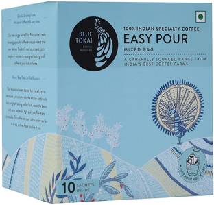 Blue Tokai Coffee Roasters Easy Pour Mixed Bag Freshly Light to Dark Roasted Instant Coffee