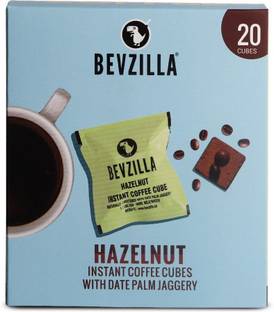 Bevzilla Instant Coffee Cubes (Hazelnut Flavour) - 20 Pack, Date Palm Jaggery Instant Coffee
