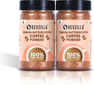 Bevzilla Pack of 2 English Butterscotch Coffee Powder Instant Coffee