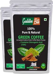 GustativeBite Coffee Beans Powder with Cinamon 230g Pack of 2 for Weight Loss Instant Coffee