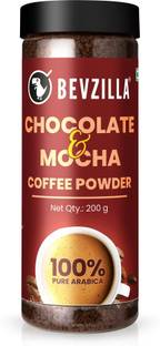 Bevzilla 200 Gram Choclate & Mocha Instant Coffee Powder|Make 100 Cups|Hot & Cold Coffee Instant Coffee