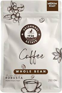 VaishnaviEstate Medium Roast Whole Bean Coffee Roast & Ground Coffee