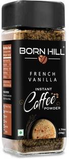 BORN HILL French Vanilla Instant Coffee Powder - Arabica coffee, Gluten-free No Sugar Instant Coffee