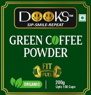 DOOKS Green Coffee Powder - 200 Grams, Immunity Booster Instant Coffee
