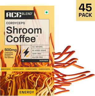 Ace Blend Cordyceps SHROOM COFFEE™ | 45 serves | Immunity | Cold/Hot Brew Instant Coffee