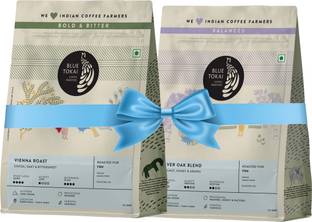 Blue Tokai Coffee Roasters Sampler Pack Vienna Roast & Silver Oak Café Blend | French Press Grind |75g Each Roast & Ground Coffee