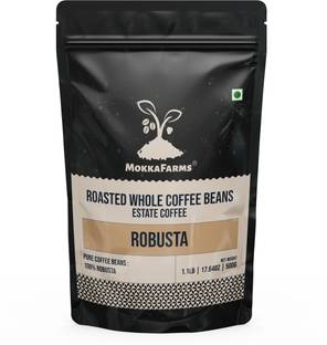 Mokkafarms 100% Pure Robusta Roasted Coffee Beans|Fresh Single Origin|Light Roasted Coffee Beans