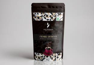 siya organics FRESHLY ROASTED Whole Bean Coffee ARABICA COFFEE BEANS MEDIUM DARK ROAST 250 GM Coffee Beans