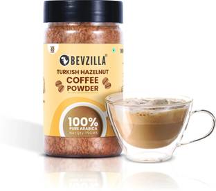 Bevzilla 75 Grams Hazelnut Flavoured Instant Coffee Powder|Hot & Cold Instant Coffee