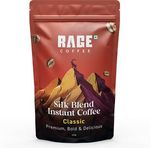 RAGE Premium Silk Blend Classic - 200 Gm | 100% Pure Arabica Beans Instant Coffee