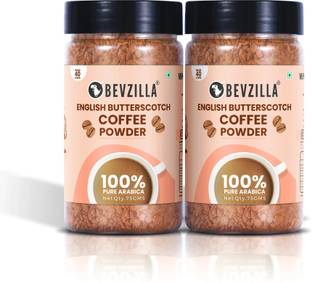 Bevzilla Pack of 2 English Butterscotch Coffee Powder Instant Coffee