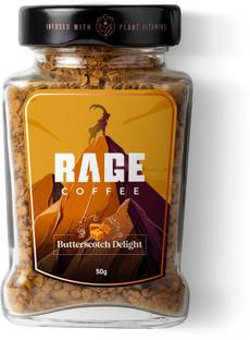 RAGE Coffee 50 Gms Butterscotch Delight Flavour - Premium Arabica Instant Coffee | Boldest, Smoothest, Tastiest, All Natural Coffee Instant Coffee