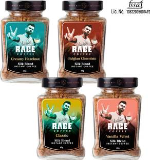 RAGE Silk Combo 60gx4- Classic, Belgian Chocolate, Creamy Hazelnut, Vanilla + Frother Instant Coffee