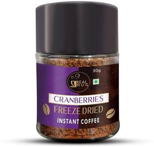 REAL MUG Freeze-Dried Instant Coffee | Hot & Cold Coffee Instant Coffee (Cranberries) Instant Coffee