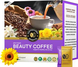 TEACURRY Beauty Coffee Premix (30 Sachets) - For Glowing Skin & Hair Growth | Coffeecurry Instant Coffee