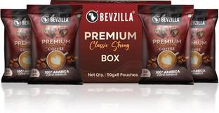 Bevzilla Pack of 8 Classic Strong Premium Coffee Powder (400 Grams) Instant Coffee