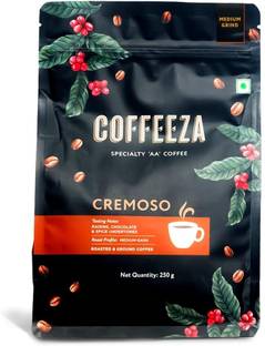 Coffeeza Cremoso Ground Coffee | Medium Grind (Pour-Over, Aeropress & Filter Coffee) Roast & Ground Coffee