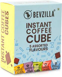 Bevzilla 5 Instant Coffee Cubes Pack with Organic Date Palm Jaggery (Assorted 5 Flavour) Instant Coffee
