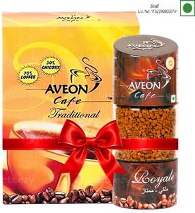 AVEON Cafe Traditional & Royale Flavoured Coffee Combo (200g + 100g) Instant Coffee