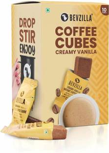 Bevzilla Instant Coffee Cubes (Creamy Vanilla) - Pack of 10, Date Palm Jaggery Instant Coffee