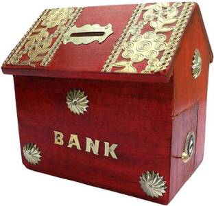 Royal Store Wooden Money Bank Coin Bank