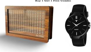 vishu Wooden Money Saving Box | Cash Saver Money Box with Counting Target Coin Bank