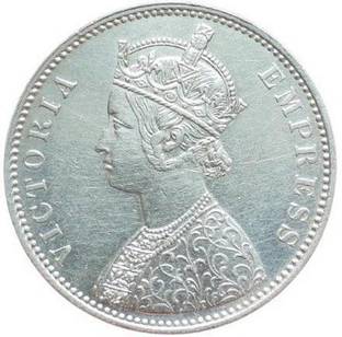 COINS WORLD 1877 ONE RUPEE SILVER HIGH GRADE VICTORIA EMPRESS COIN Modern Coin Collection
