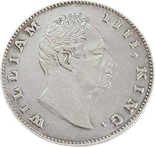 rbf WILLIAM IIII KING 1835 EAST INDIA COMPANY ONE RUPEE SILVAR COIN Medieval Coin Collection