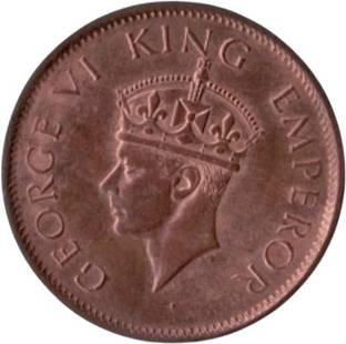 rbf GEORGE VI KING EMPEROR INDIA 1940 ONE QUARTER ANNA 10 COIN Medieval Coin Collection