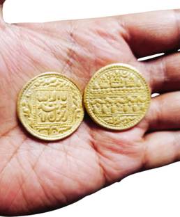 365 Degree Set of 2 Antique rare Brass Coins for collections Ancient Coin Collection