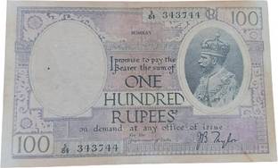 rbf Very very Rare British India 100 Rupees note Medieval Coin Collection