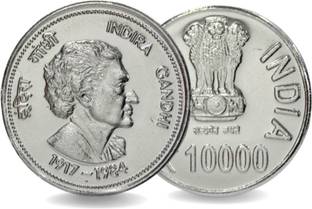 CoinView Limited Period Deal - Indira Gandhi Silverplated Fantasy token Memorial Coin Medieval Coin Collection