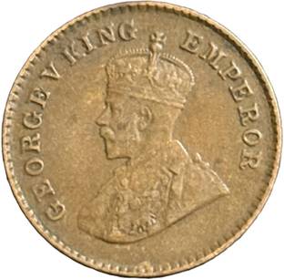 ANTIQUEWAY 1/12 Anna 1928 Dot Bombay Mint George V Very Rare British India Medieval Coin Collection