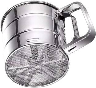 ZULAT Manual Flour Shifter Stainless Steel Hand Sifter Sieve Cup Baking Tool Sieve