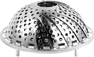 AMEEDARSHAN Foldable Stainless Steel Vegetable Fruit Steamer Punching Food Drain Bowl Basket Multi-functional Kitchen Tools Retractable Collapsible Strainer