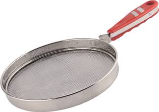 Heart Home Steel Papad & Phulka Roasting Net Roti Grill Jali for Gas Stove | Silver Strainer