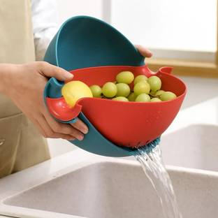 Frenchware Rinza Plastic Colander Bowl, Premium-Grade Plastic, 100% Food Safe, BPA-Free Colander