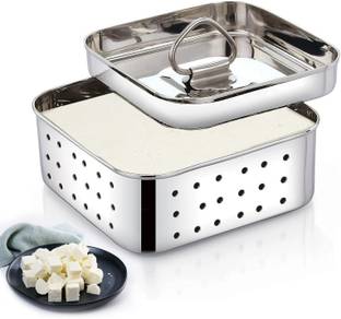 Panca Paneer Maker Big Size 500ml Paneer Container With Lid,Tofu Maker, Curd Strainer Collapsible Strainer