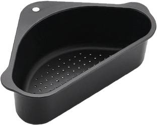 credsy Sink Strainers Basket Triangular Sink Corner Drain Shelf with Suction Cup Collapsible Strainer