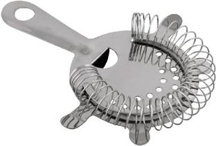 TCKW Cocktail Strainer Stainless Steel | Professional 4-Prong Bar Strainer