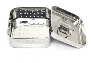 Nyra ® Stainless Steel Square Shaped Paneer Maker/Mould (Large) with Top Press Lid Strainer