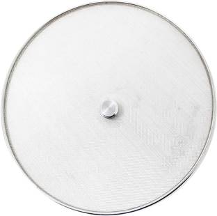 TANISHI KITCHEN'S Steel Milk Cover/Net Lid Strainer–Silver, 9Inch|Food Cover Jali|Pack of 1 Strainer