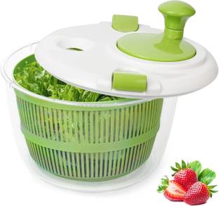 ध्व्यंत मार्ट Multi-Functional 5-L Salad Spinner Basket For Vegetable And Fruit Dryer कोलैप्सिबल स्ट्रेनर