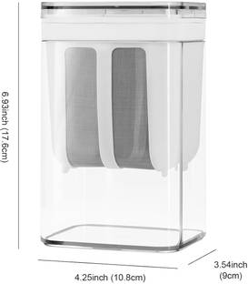 VSELL Greek Yogurt Filter&Curd Maker|1100ml Fine Mesh Strainer with Lid|Whey Separator Strainer
